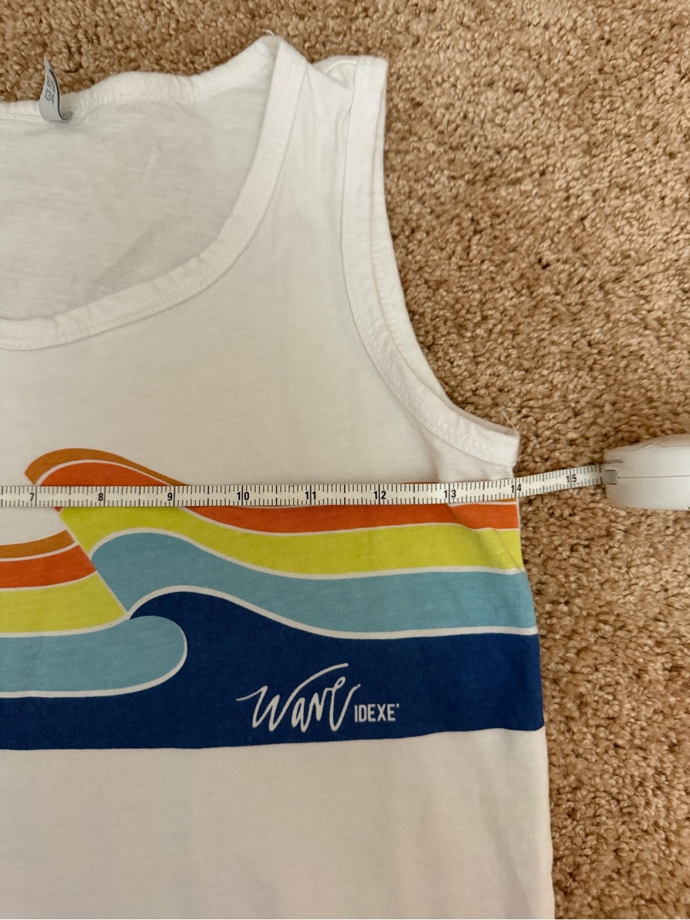 IDEXE Boys Graphic Wave Tank Top White Size 8/9 (134cm) - Picture 7 of 8